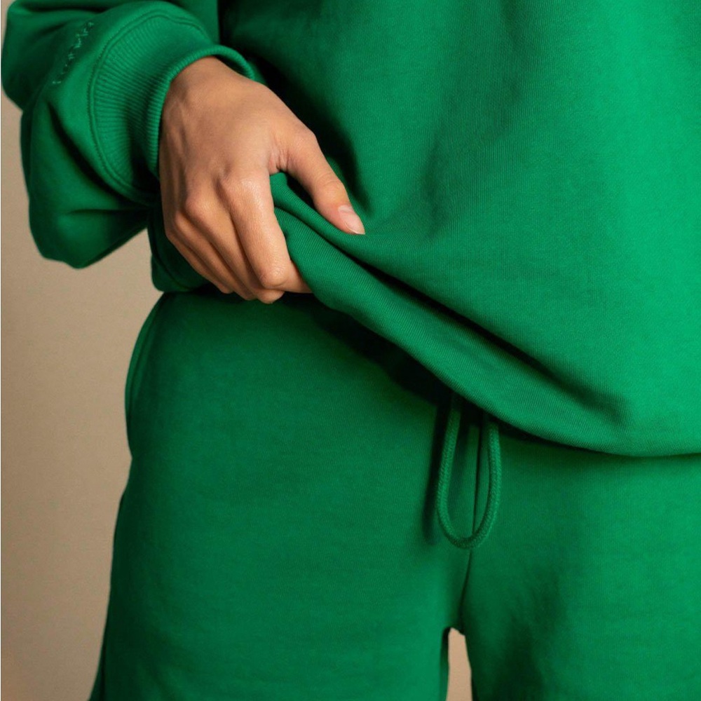 Frankie Collective Organic Cotton Sweat Shorts Green | Size Small - Picture 3 of 8